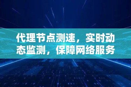 代理节点测速，实时动态监测，保障网络服务稳定性