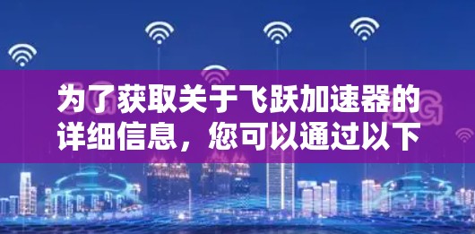 为了获取关于飞跃加速器的详细信息，您可以通过以下步骤进行